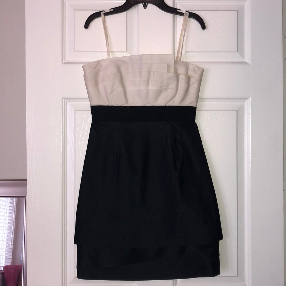BCBG silk strapless dress